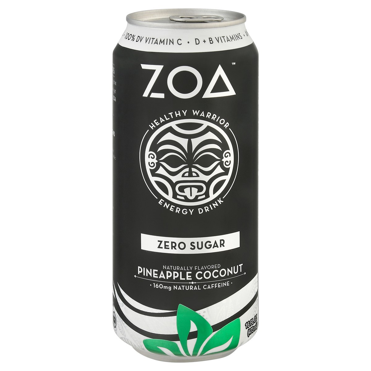 slide 1 of 9, ZOA Pineapple Coconut Zero, 16 oz