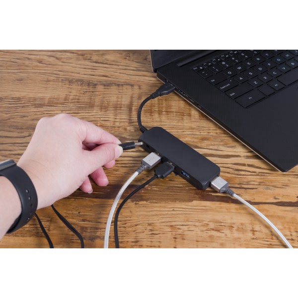 slide 4 of 6, Ativa 4-Port Usb 2.0 Hub, Black, 41512, 1 ct