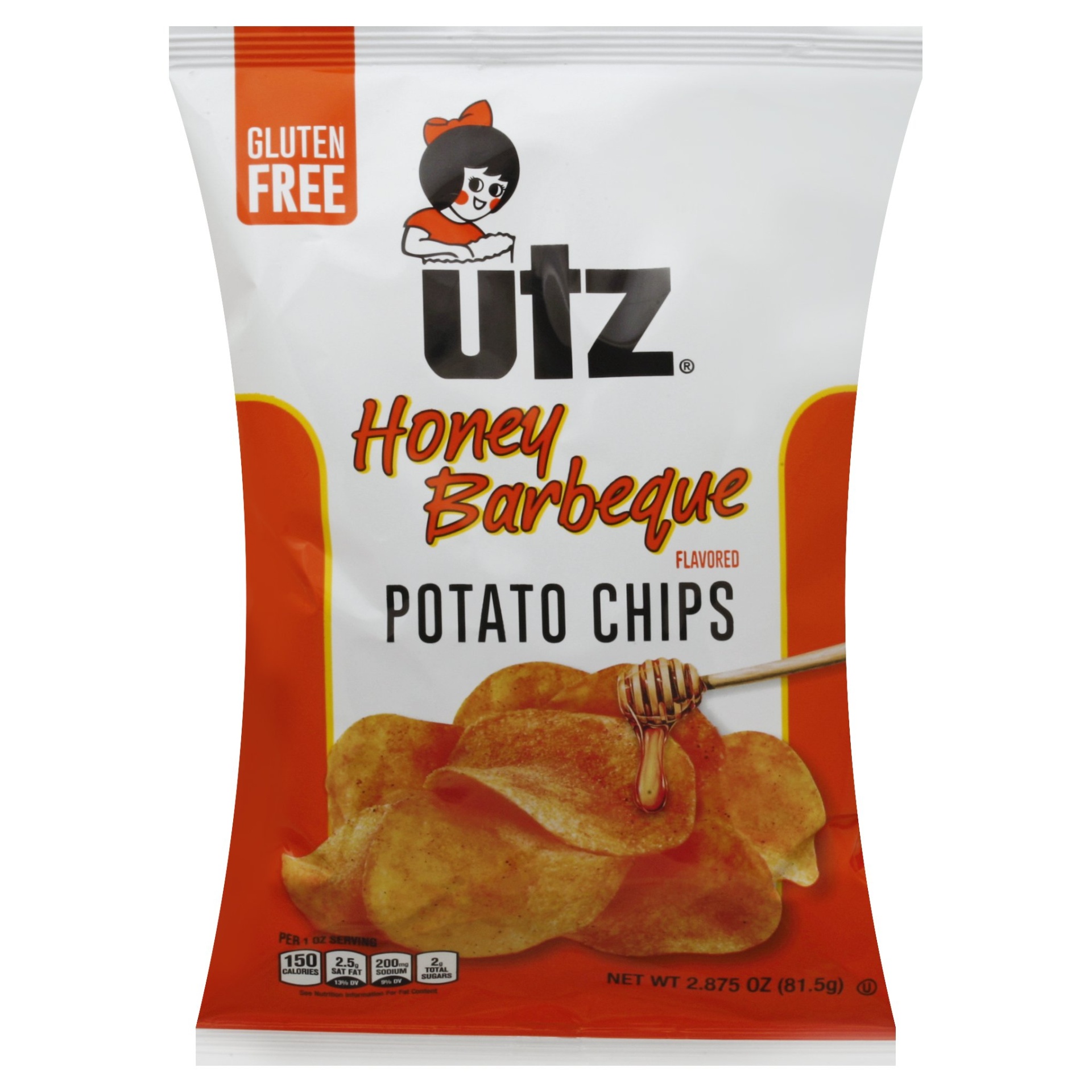 slide 1 of 6, Utz Honey Barbeque Potato Chips, 2.87 oz