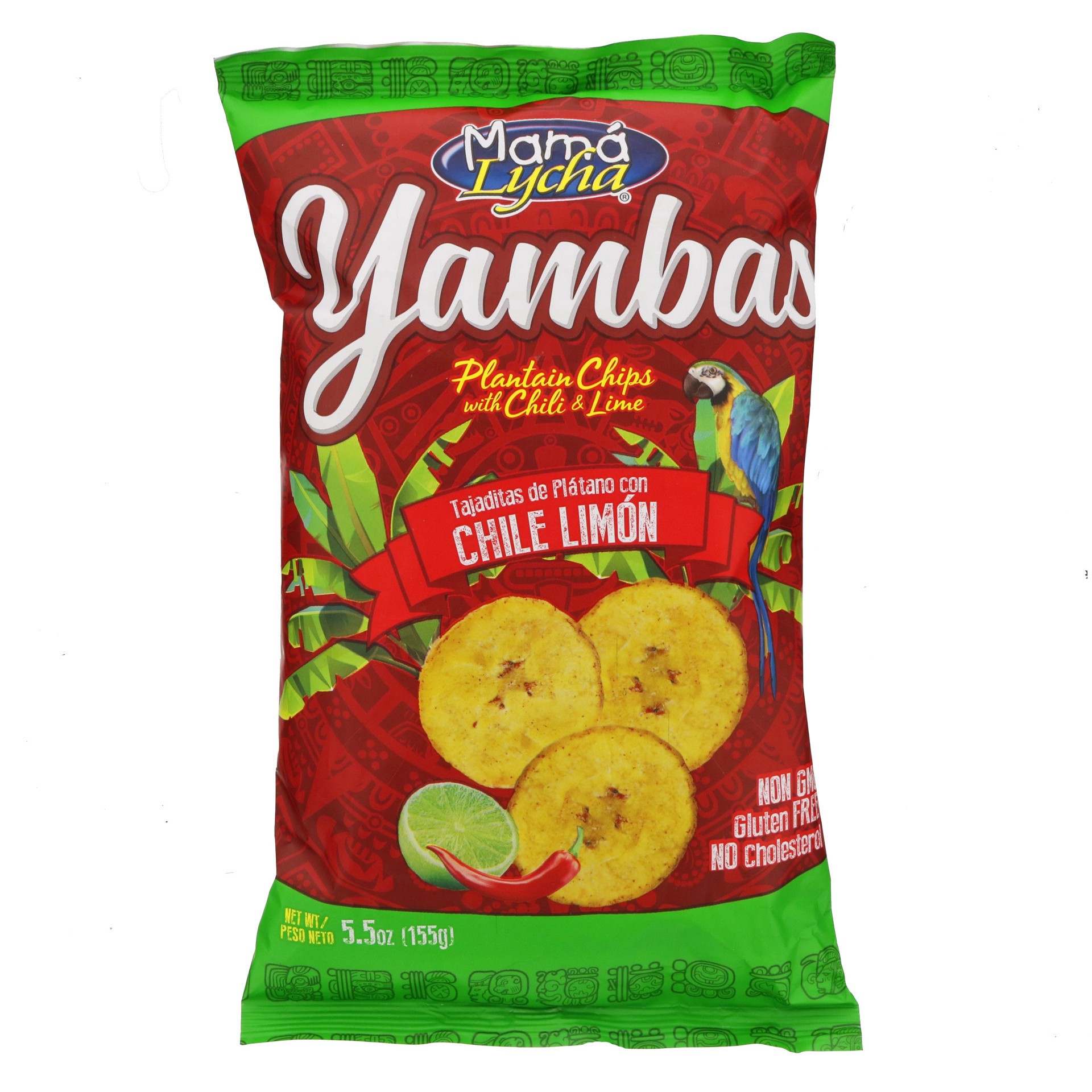 slide 1 of 1, Mama Lycha Yambas Plantain Chips with Chili & Lime, 5.5 oz