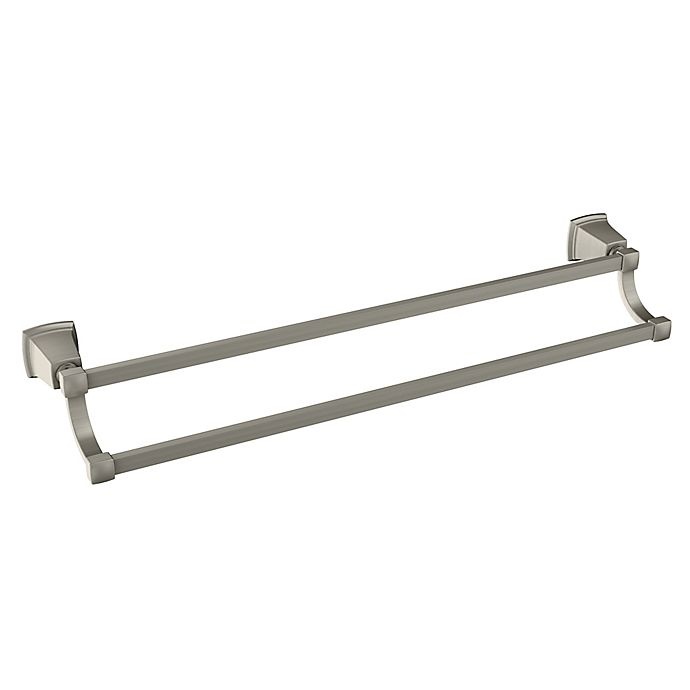 slide 1 of 1, Moen Boardwalk Double Towel Bar - Brushed Nickel, 24 in