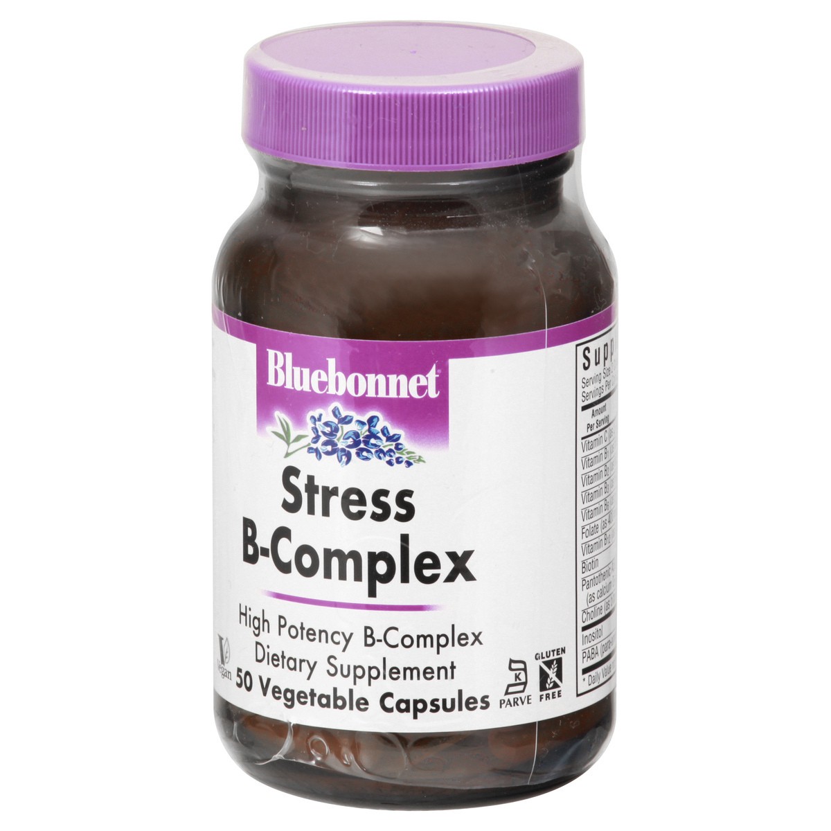 slide 8 of 9, Bluebonnet Nutrition Vegetable Capsules Stress B-Complex 50 ea, 50 ct