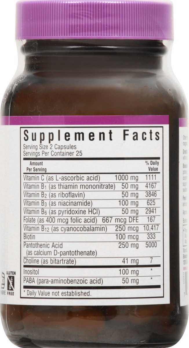 slide 6 of 9, Bluebonnet Nutrition Vegetable Capsules Stress B-Complex 50 ea, 50 ct