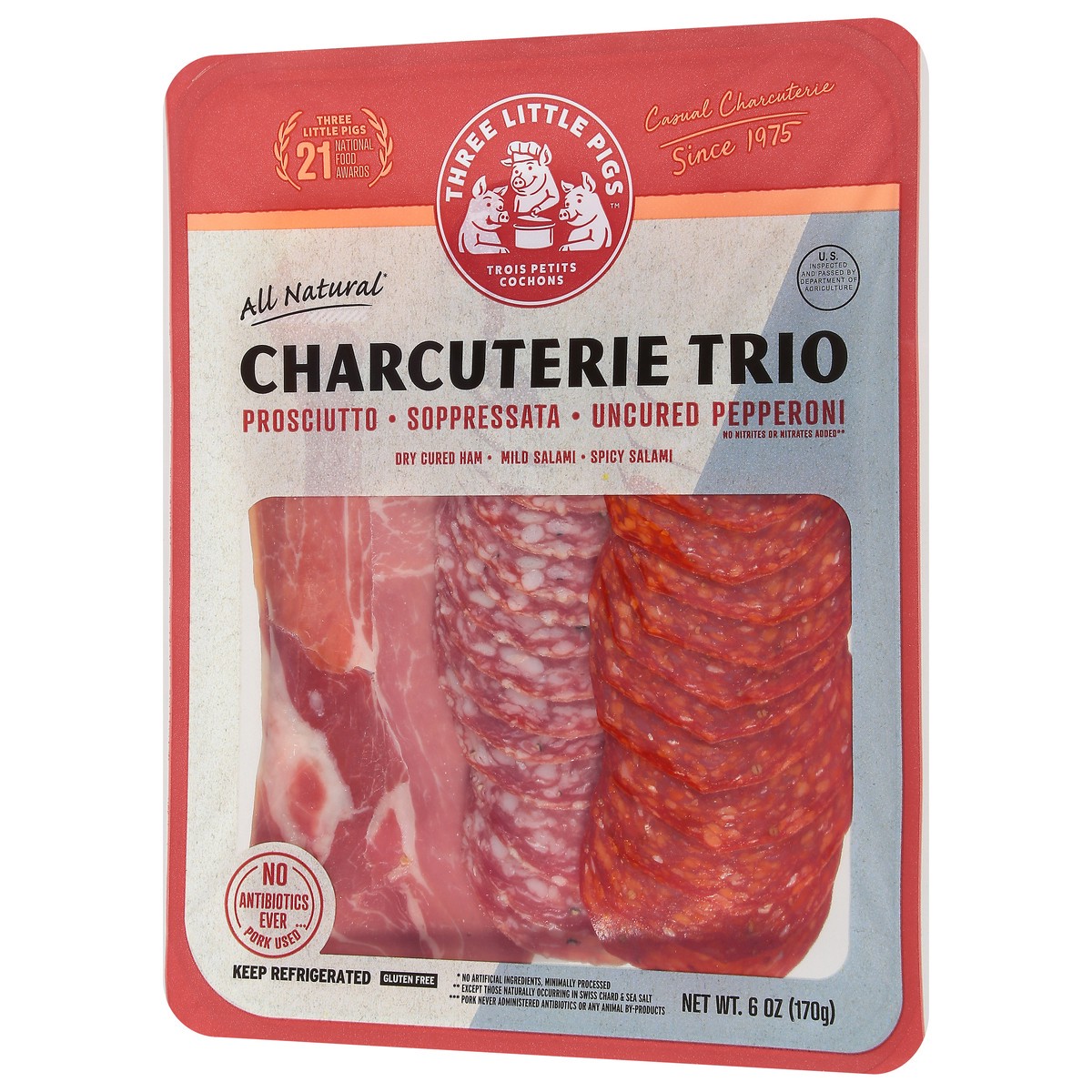 slide 4 of 4, 3 Pigs Charcuterie Trio, 6 oz