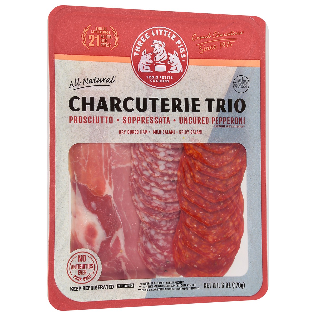 slide 2 of 4, 3 Pigs Charcuterie Trio, 6 oz