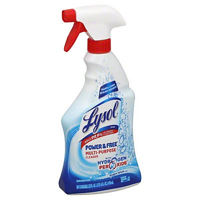 slide 1 of 9, Lysol Power & Free Oxygen Splash Scent Multi-Purpose Cleaner, 22 fl oz