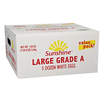 slide 1 of 1, Sunshine 5 Dozen Large Grade A Eggs, 60 ct