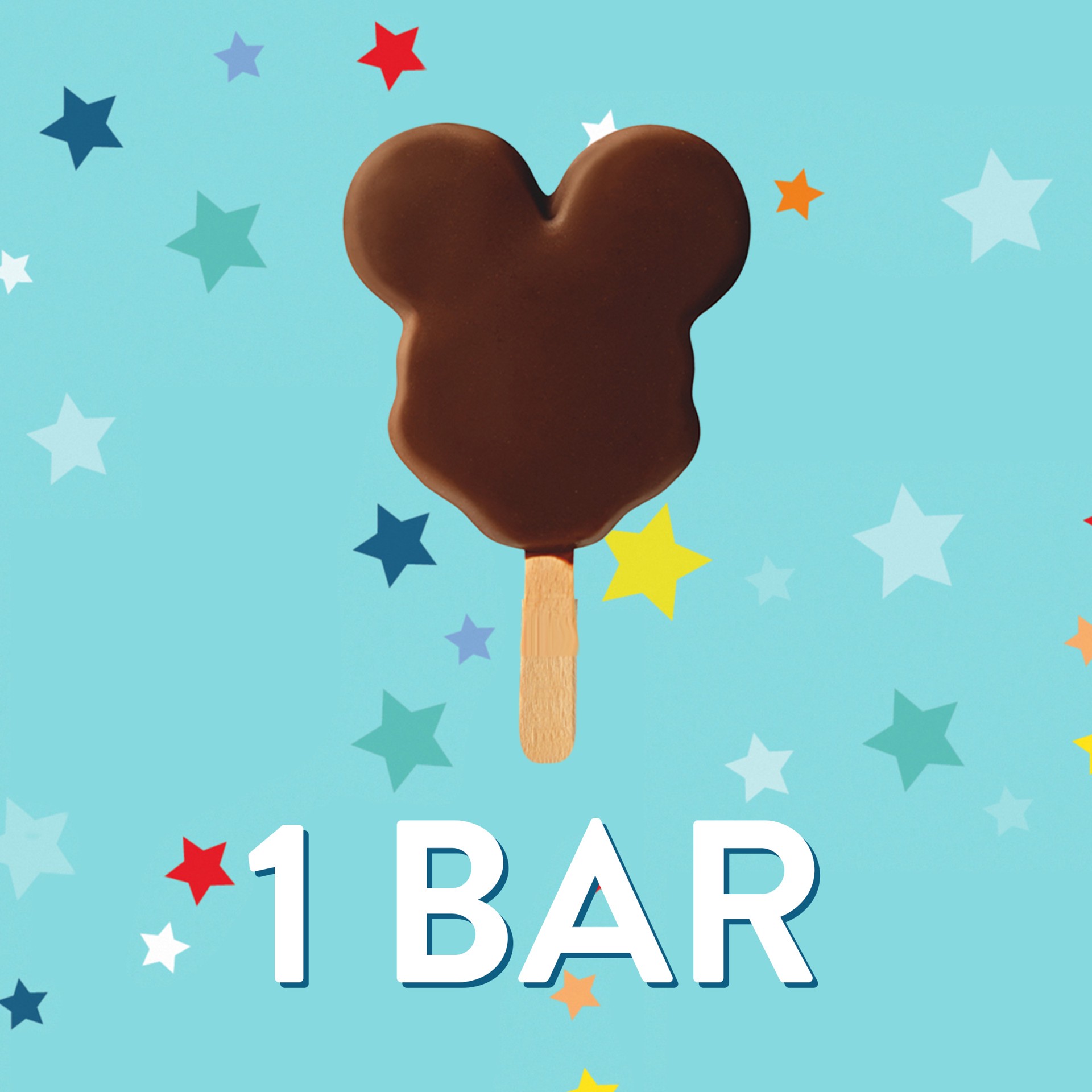 slide 2 of 6, Disney Mickey Mouse Vanilla Light Ice Cream Bar, 3 Ounce, 68.83 g