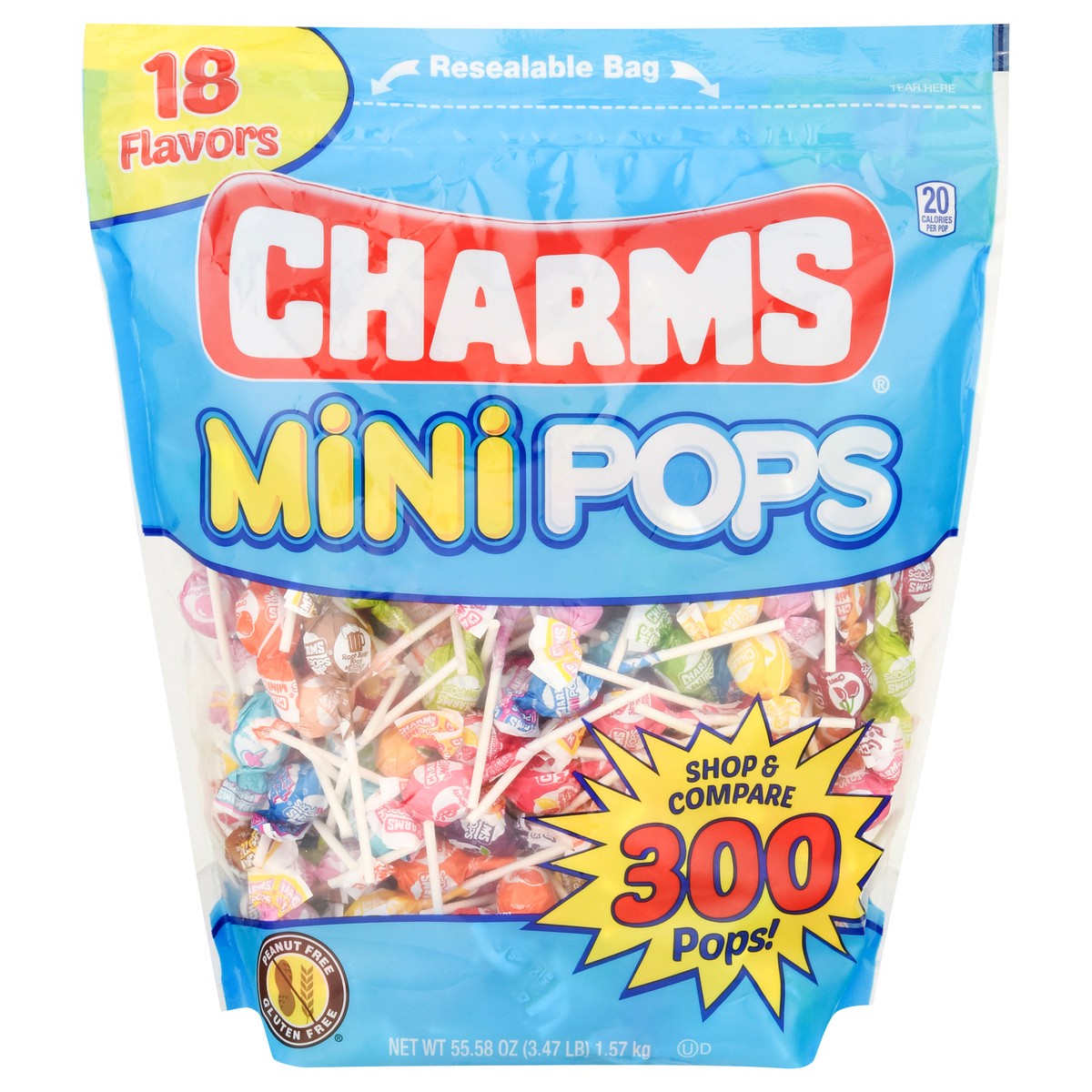 slide 1 of 1, Charms Mini Pops Assorted Flavors, 300 ct