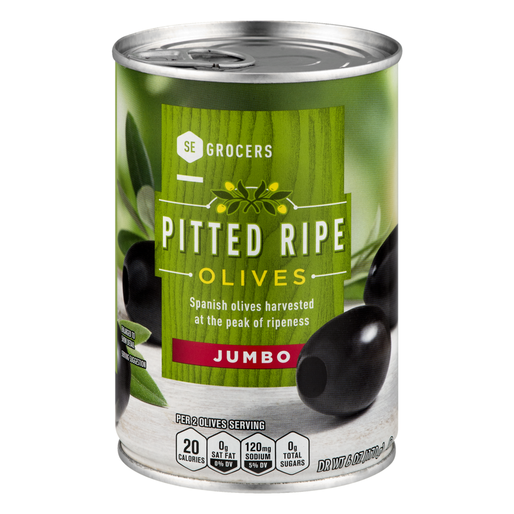 slide 1 of 1, SE Grocers Jumbo Ripe Olives, 6 oz