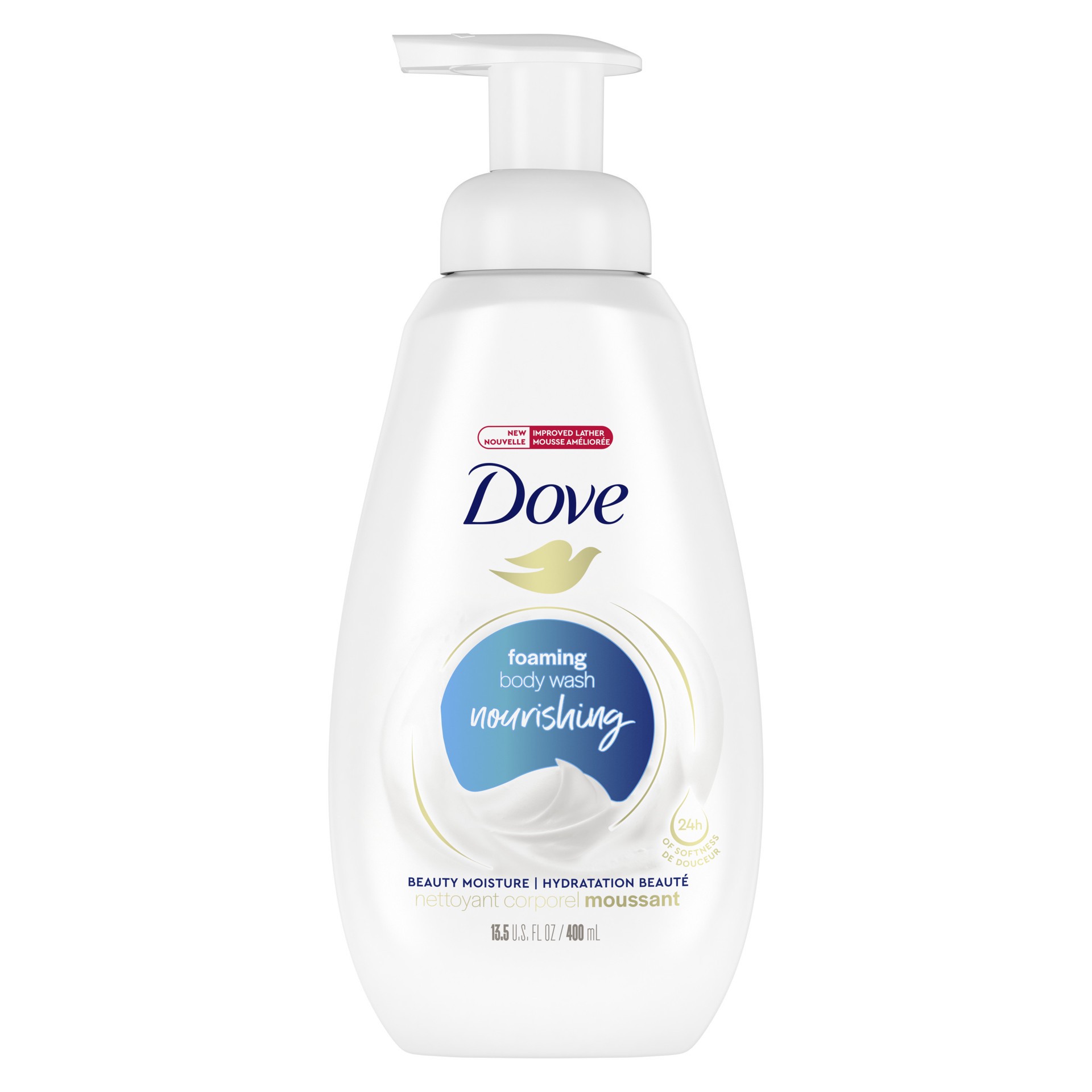 slide 1 of 94, Dove Beauty Deep Moisture Shower Foam Body Wash for Dry Skin - 13.5 fl oz, 13.5 oz