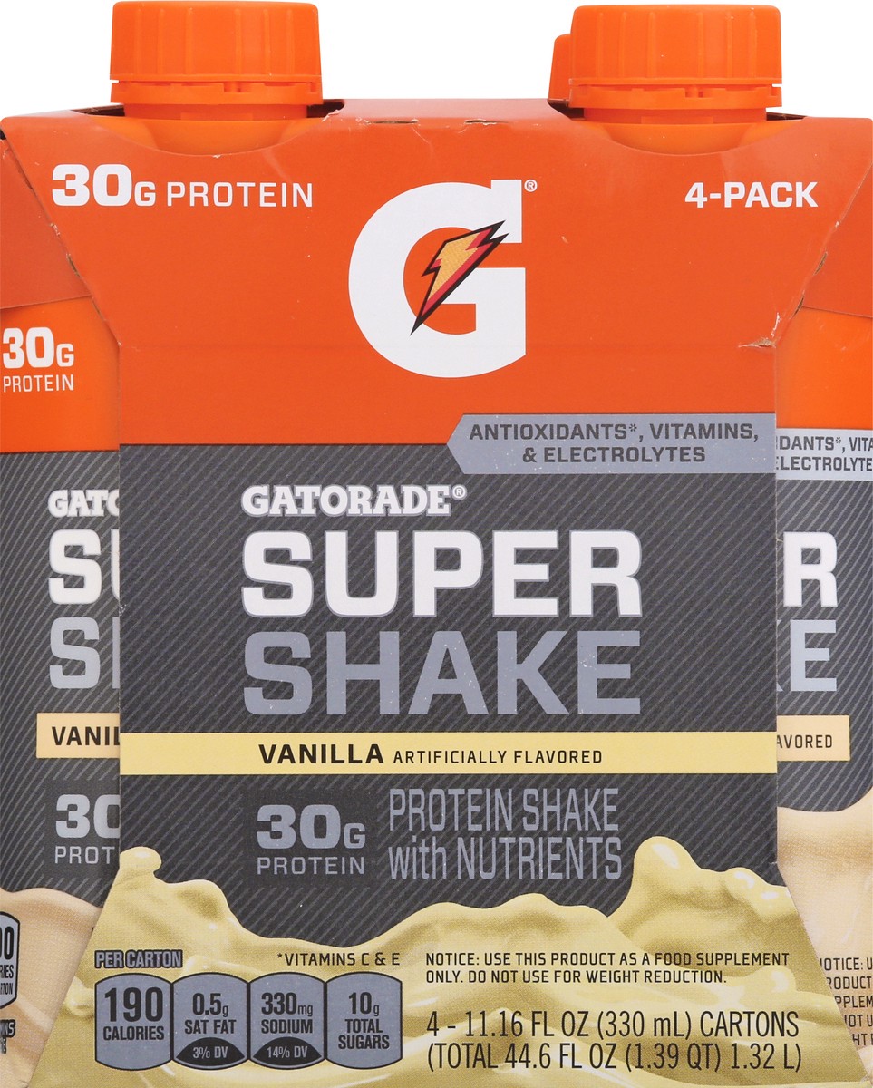 Gatorade Super Shake Protein Shake With Nutrients Vanilla