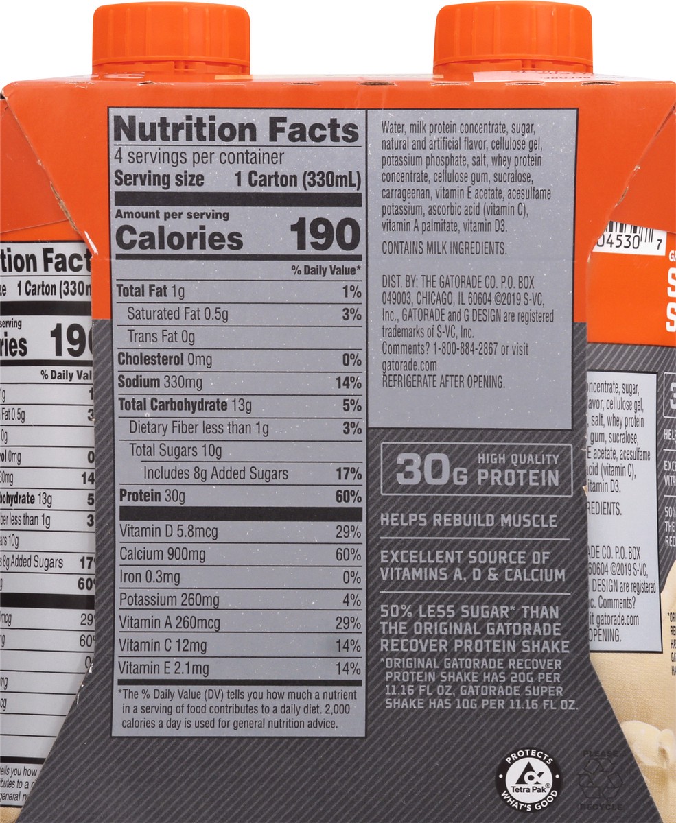 Gatorade Super Shake Ready-to-Drink Protein - Vanilla 11.16 fl oz