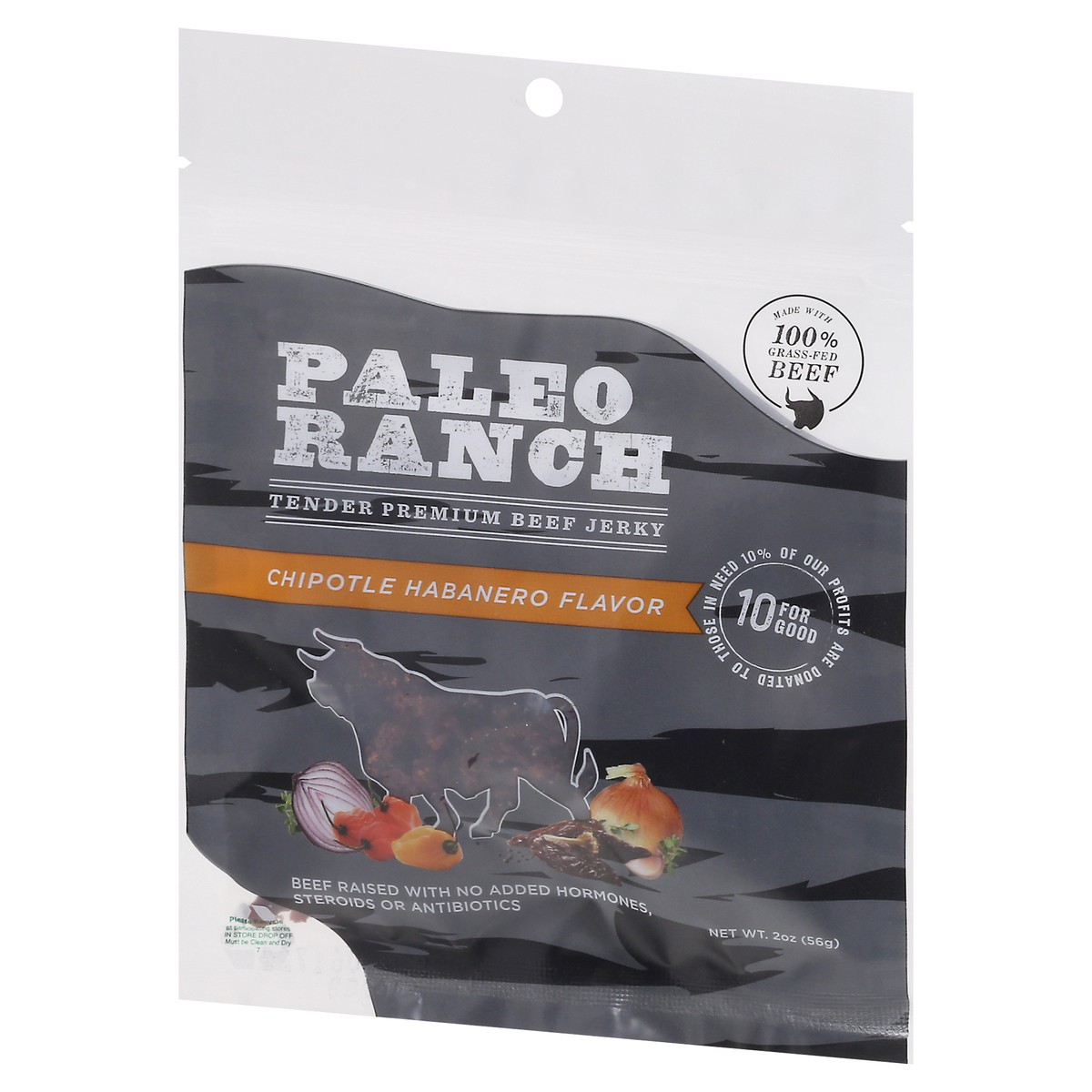 slide 8 of 9, Paleo Ranch Tender Premium Chipotle Habanero Flavor Beef Jerky 2 oz, 2 oz