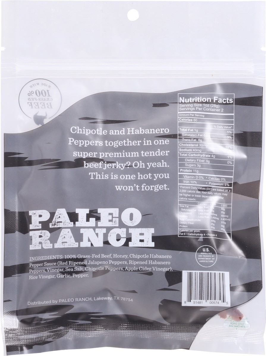 slide 4 of 9, Paleo Ranch Tender Premium Chipotle Habanero Flavor Beef Jerky 2 oz, 2 oz