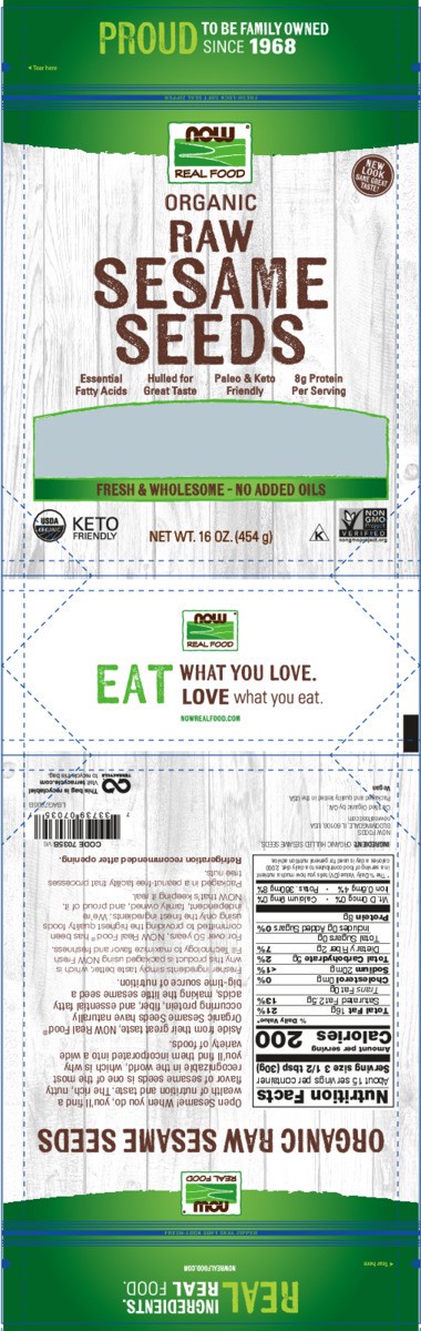 slide 9 of 9, NOW Real Food Sesame Seeds, Organic & Raw - 16 oz., 16 oz