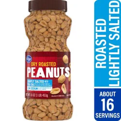 Kroger Low Sodium Lightly Salted Dry Roasted Peanuts
