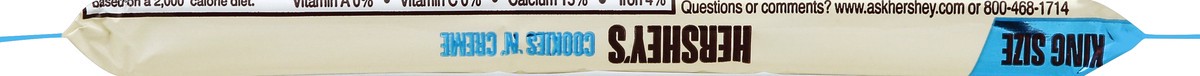 slide 5 of 6, Hershey's Candy Bar Cookies N Creme King Size Bar, 2.6 oz