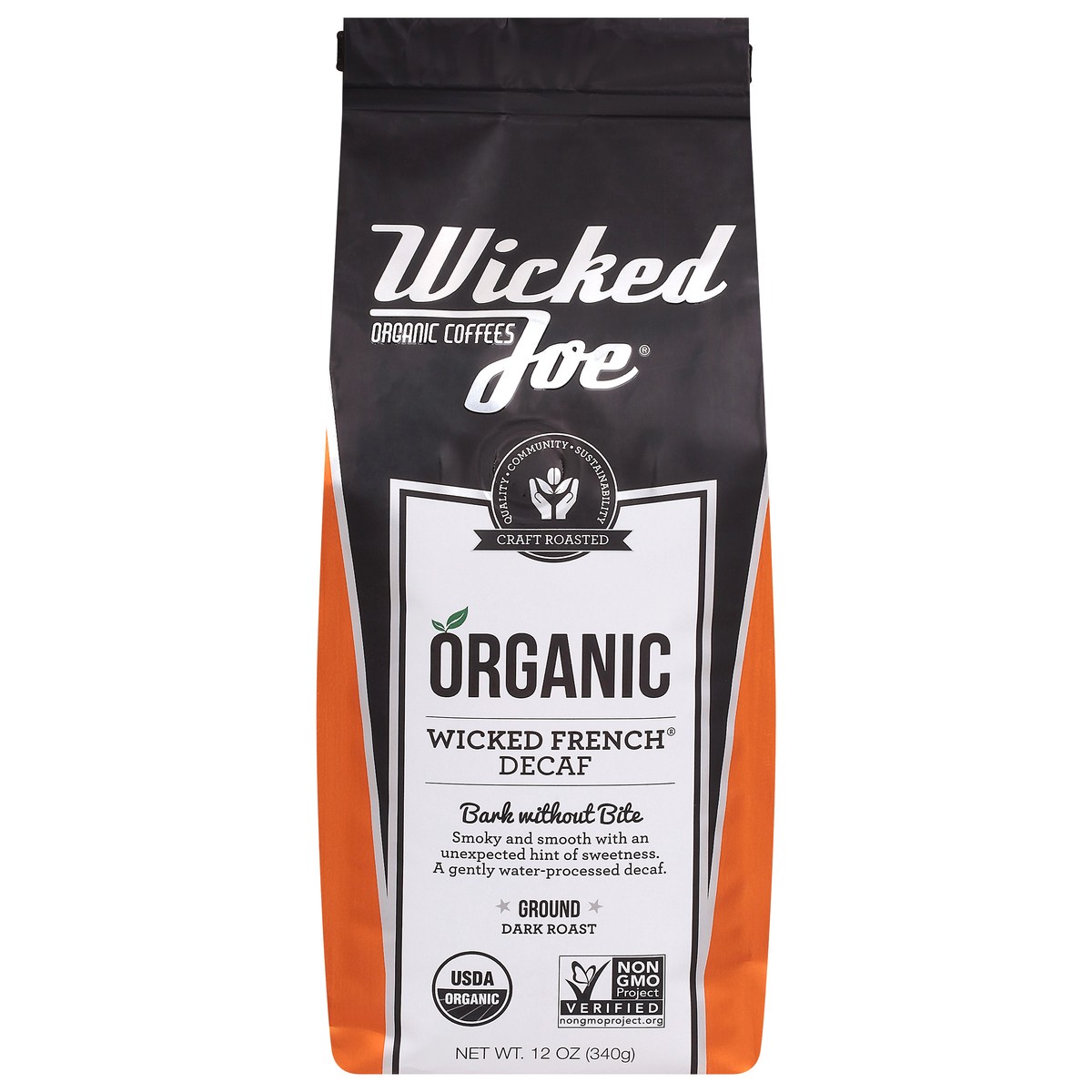 slide 7 of 12, Wicked Joe Coffee Co. Organic Decaf Dark Roast Ground Wicked French Coffee 12 oz, 12 oz