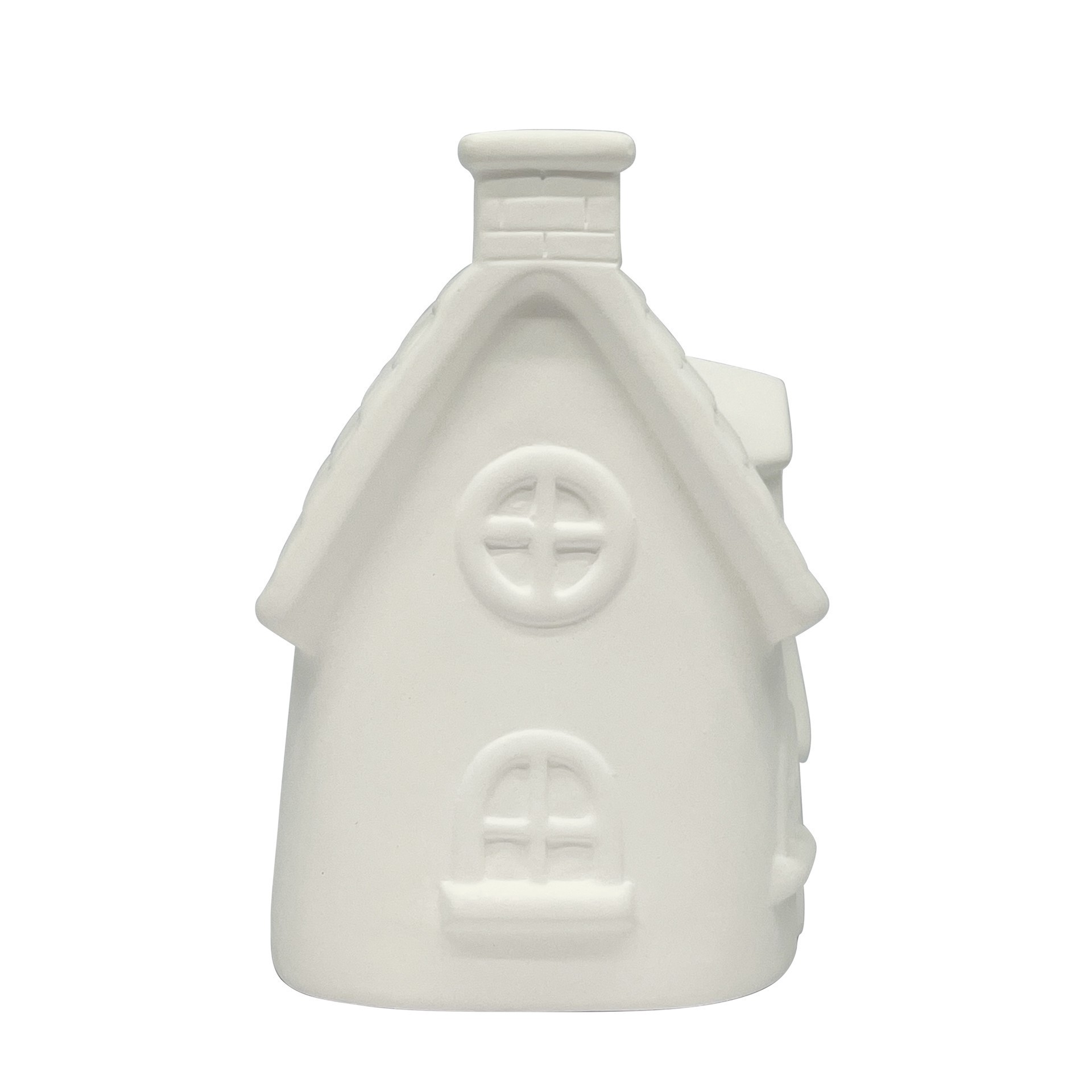 slide 2 of 7, 6.25" Diy Ceramic Cottage Figurine By Make Market, 5.31 in x 4.25 in x 6.22 in