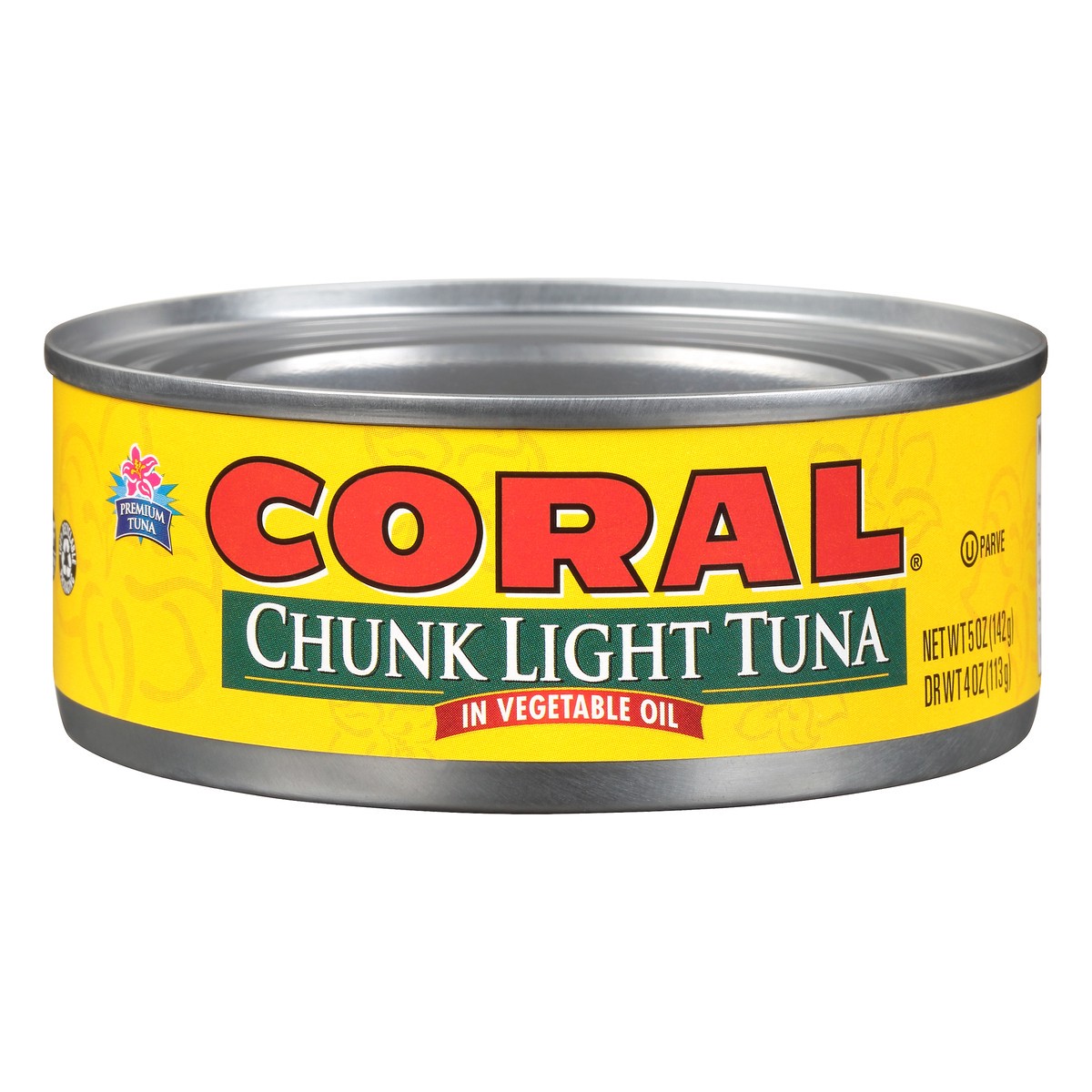 slide 1 of 1, Coral Chunk Light Tuna In Vegetable Oil 5 oz. Can,