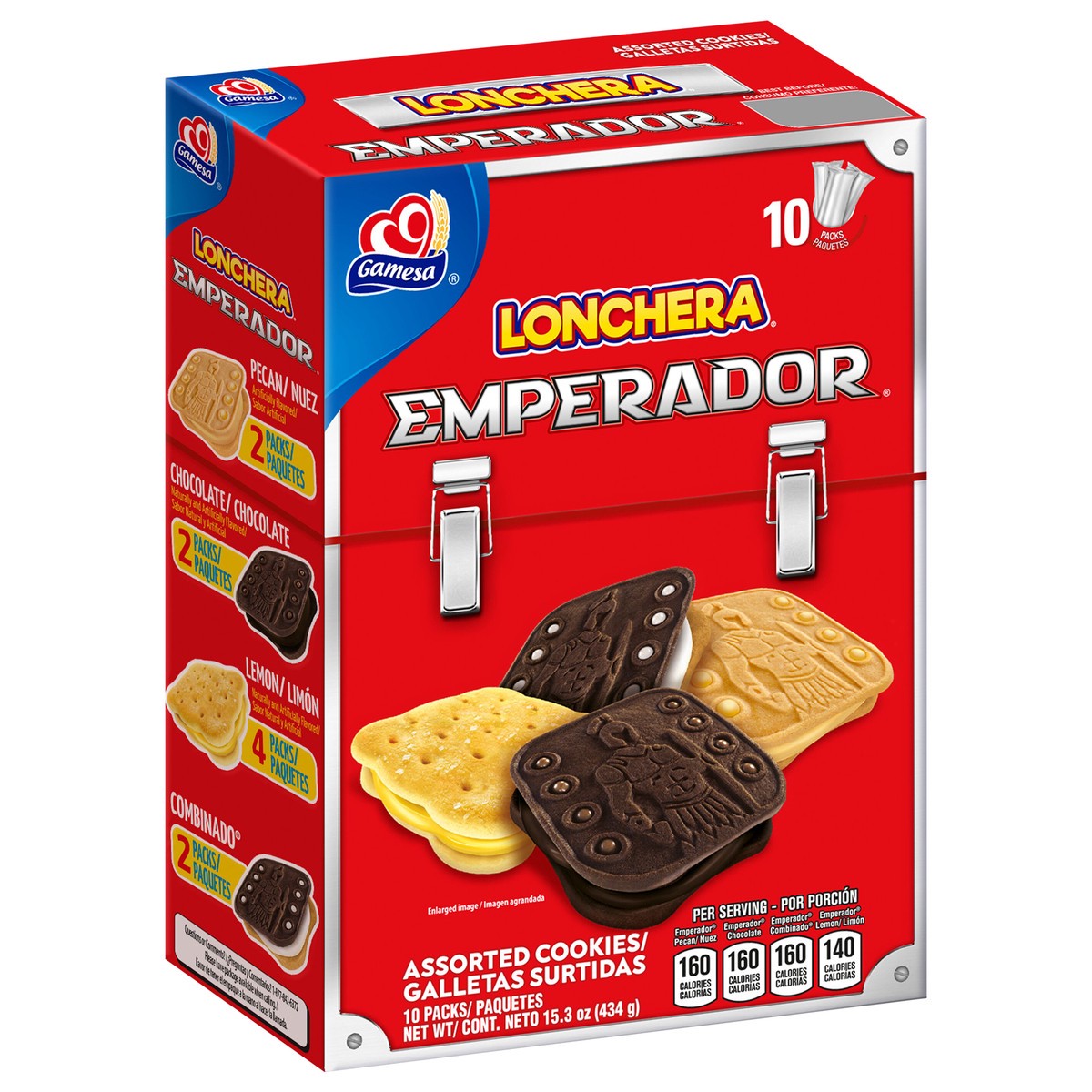 slide 2 of 11, Gamesa Lonchera Emperador Variety (10 - 1.53 Ounce) 15.3 Ounce 10 Pack Plastic Packet, 10 ct