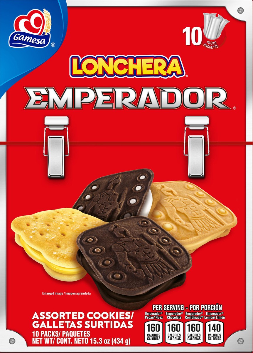 slide 3 of 11, Gamesa Lonchera Emperador Variety (10 - 1.53 Ounce) 15.3 Ounce 10 Pack Plastic Packet, 10 ct