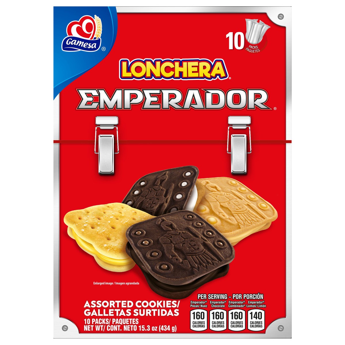 slide 1 of 11, Gamesa Lonchera Emperador Variety (10 - 1.53 Ounce) 15.3 Ounce 10 Pack Plastic Packet, 10 ct