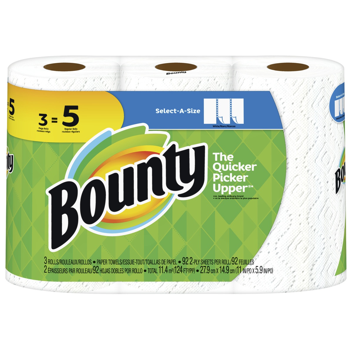 slide 1 of 2, Bounty Select-A-Size Paper Towels Mega Rolls, 276 ct