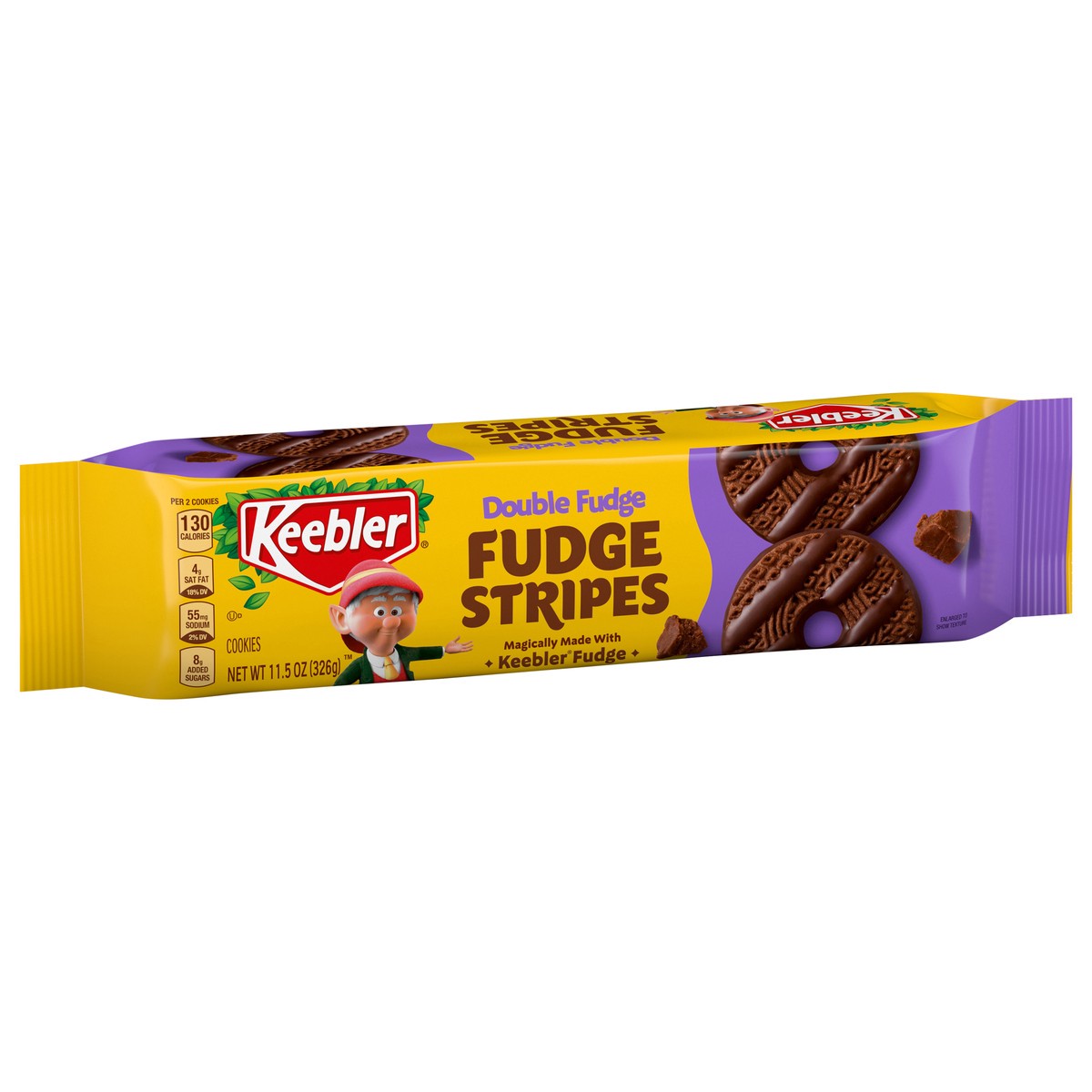 slide 3 of 4, KEEBLER Double Fudge, Fudge Stripes Cookies - 11.5oz / 326g, 11.5 oz