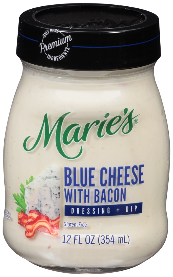 slide 1 of 1, Marie's Classic Blue Cheese With Bacon Dressing, 12 fl oz