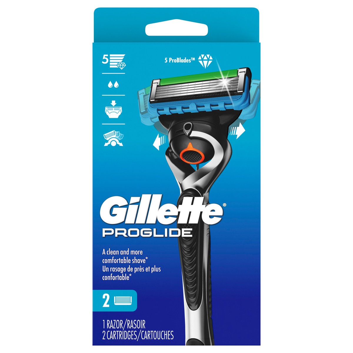 slide 1 of 2, Gillette Proglide Razor 2Up, 1 ct