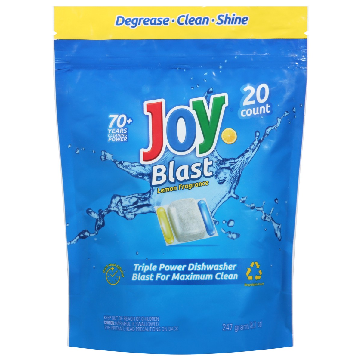 slide 1 of 10, Joy Blast Lemon Fragrance Dishwasher 20 ea, 20 ct
