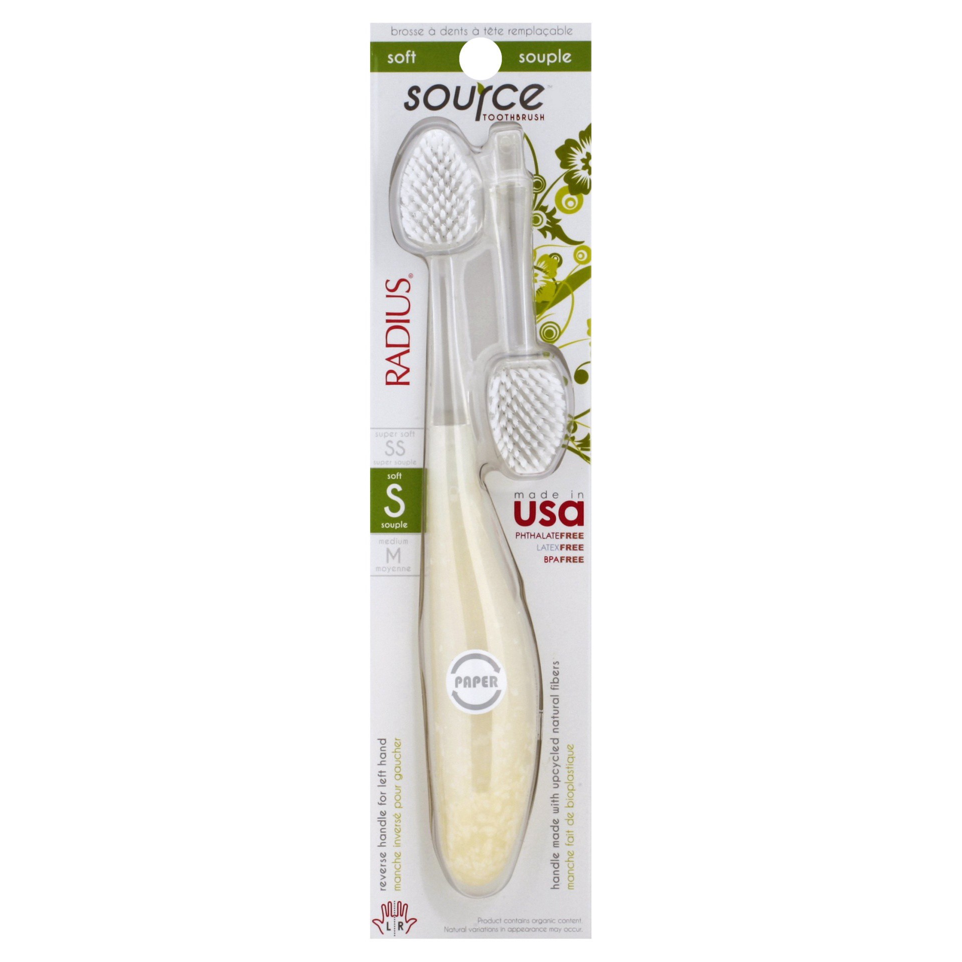 slide 1 of 8, Radius Toothbrush, Medium, 1 ct