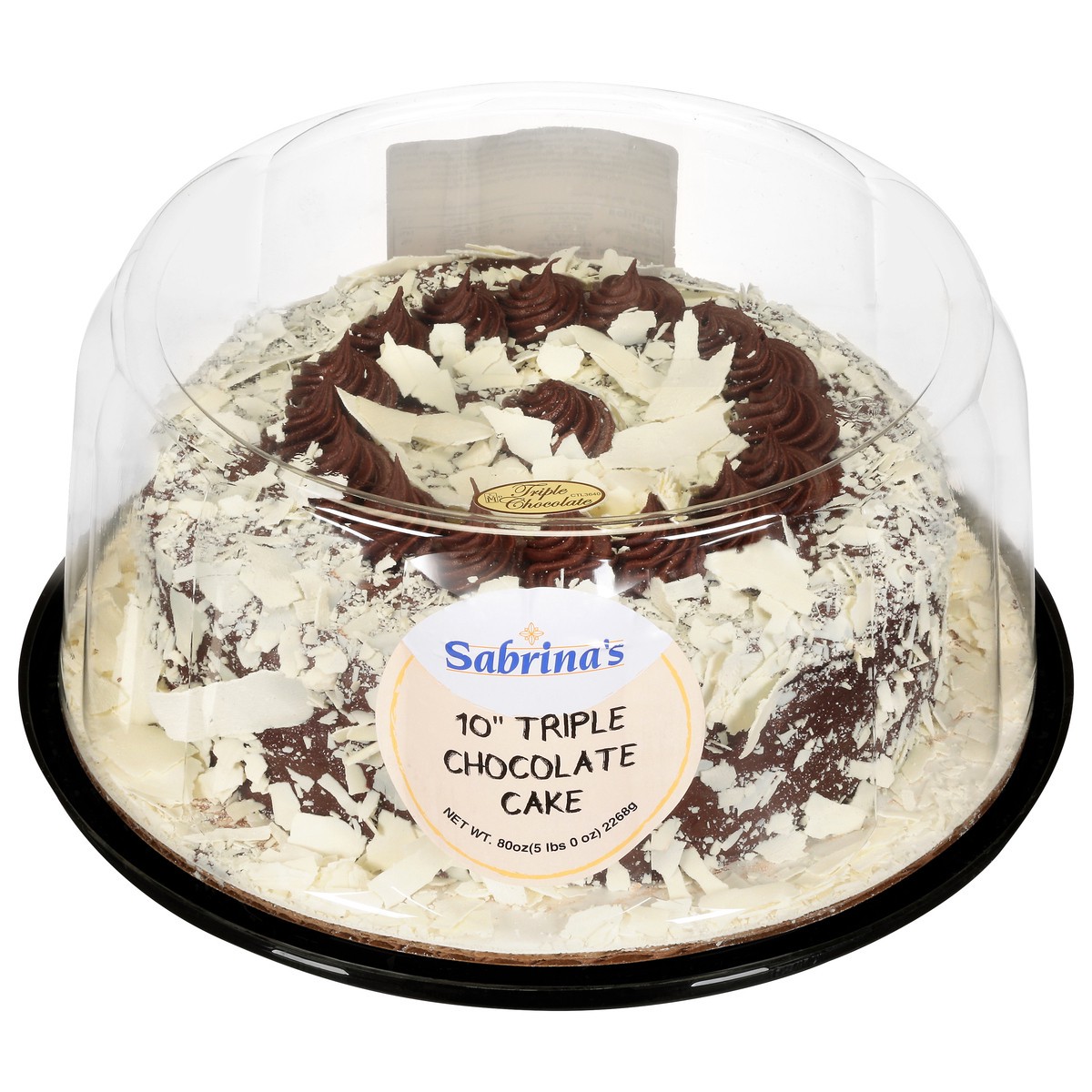 slide 1 of 9, Sabrina's 10 Inch Triple Chocolate Cake 80 oz, 80 oz