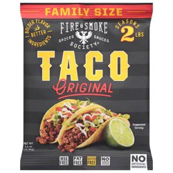 Fire & Smoke Society Original Taco Seasoning Family Size 1.6 oz
