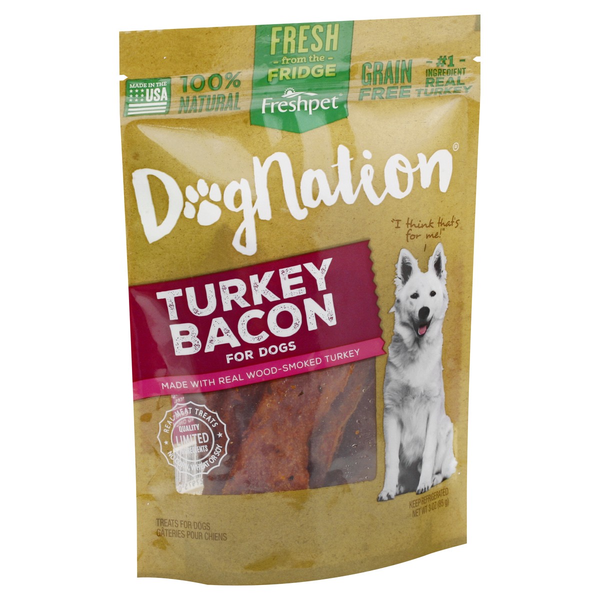 slide 5 of 11, Freshpet Dognation Turkey Bacon Treats for Dogs 3 oz, 3 oz