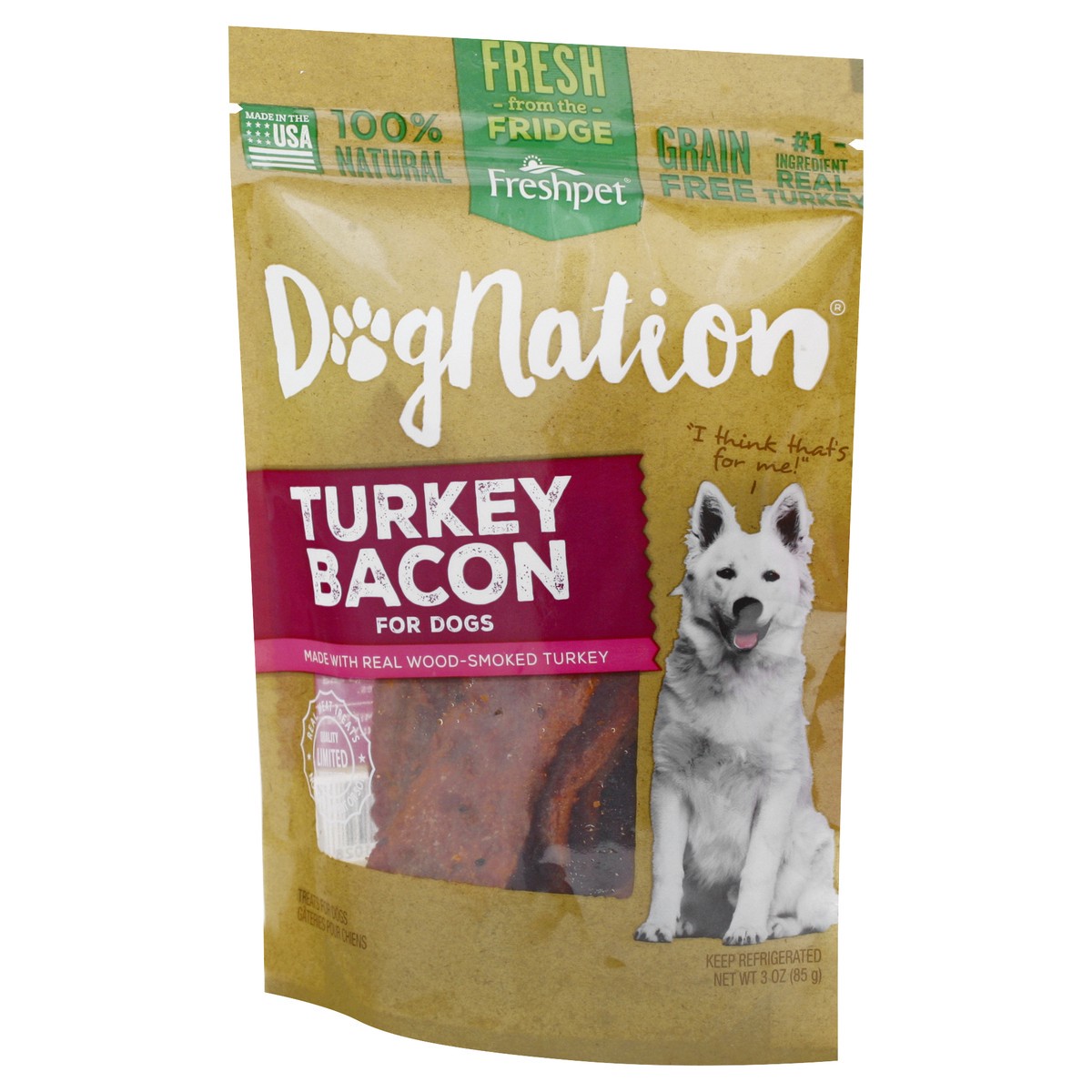 slide 6 of 11, Freshpet Dognation Turkey Bacon Treats for Dogs 3 oz, 3 oz