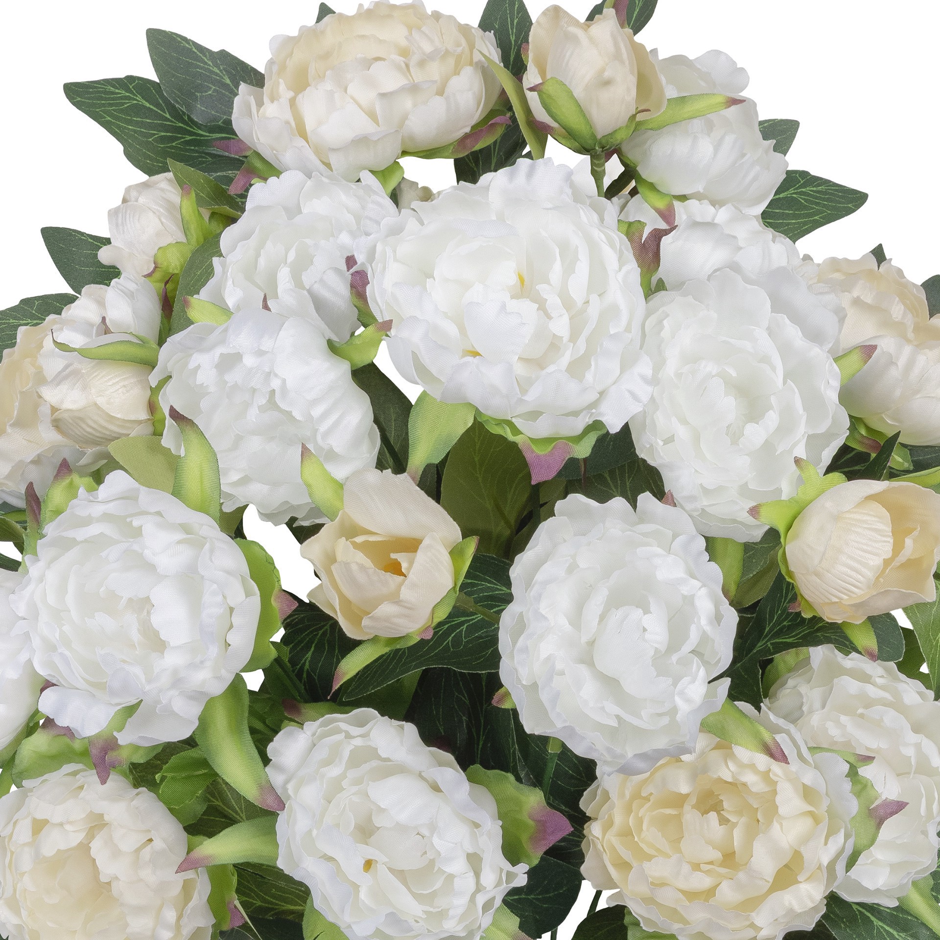 slide 2 of 3, 21" Cream Peony Deluxe Bush by Ashland, 14 in x 14 in x 21 in