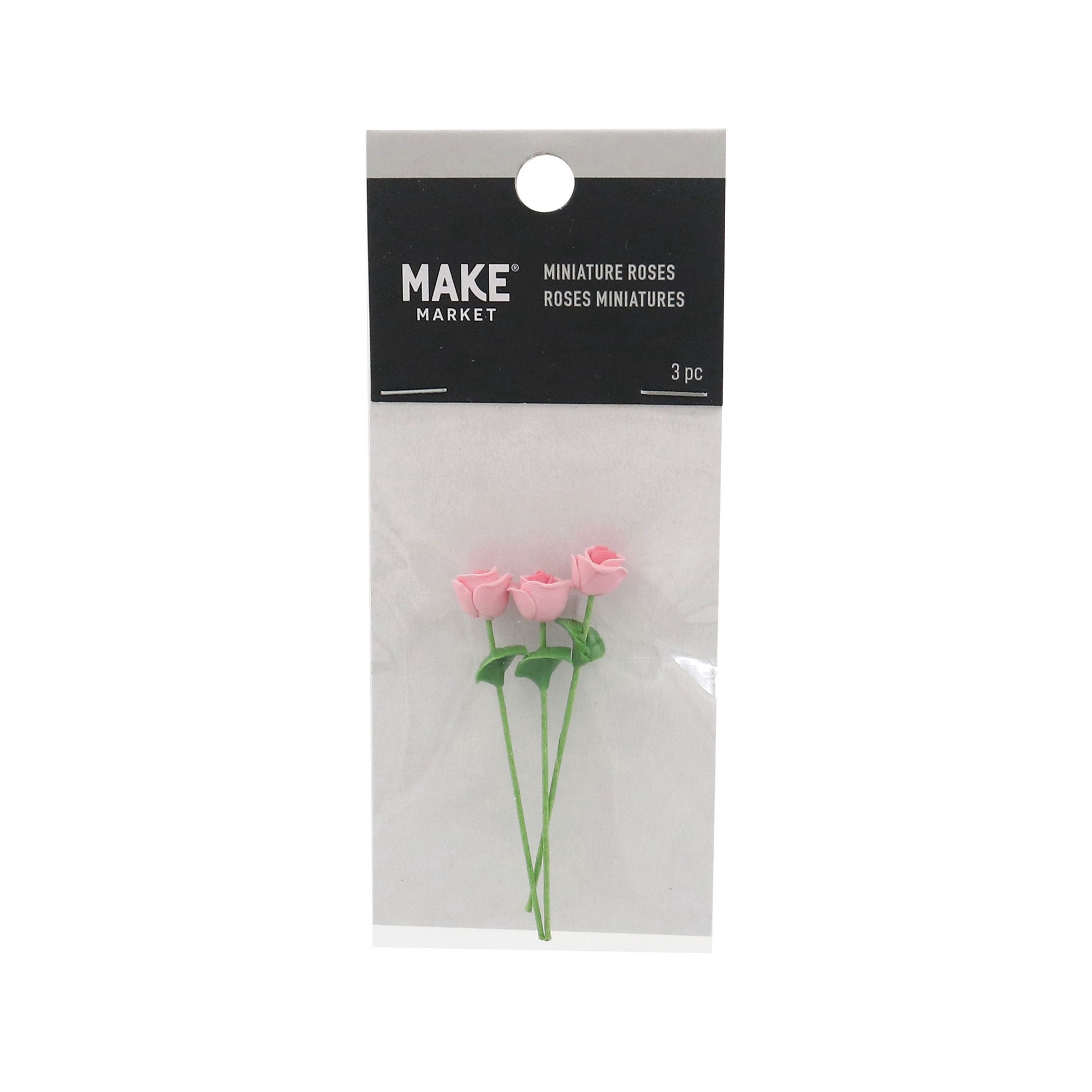 slide 3 of 4, Mini Pink Roses, 3ct. By Make Market, 3 ct