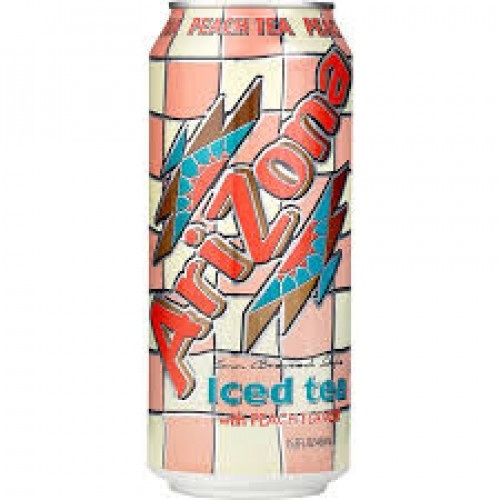 slide 1 of 1, AriZona Peach Iced Tea, 15.5 oz