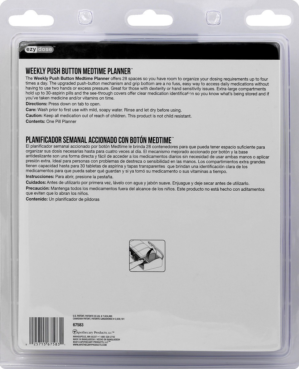 slide 2 of 5, EZY Dose Push Button Medtime, 1 ct