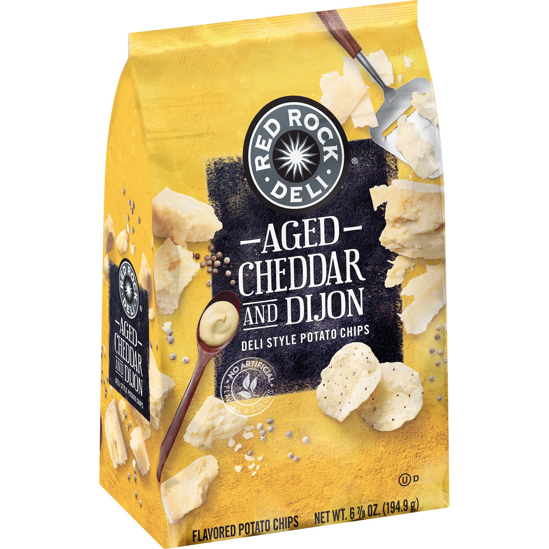 slide 1 of 7, Red Rock Deli Aged Cheddar & Dijon Potato Chips, 6.87 oz