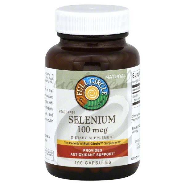 slide 1 of 1, Full Circle Market Selenium 100 mcg Capsules, 100 ct