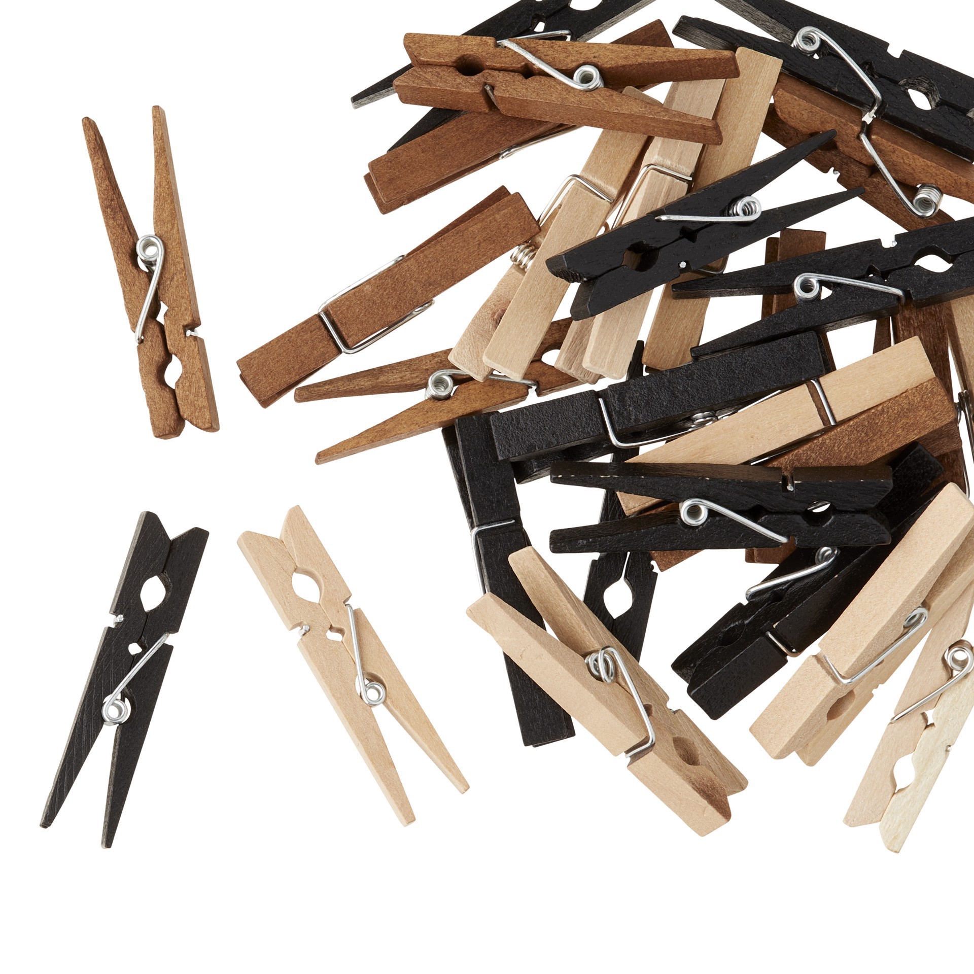 slide 3 of 3, 2" Natural Mix Clothespin Embellishments By Recollections, 0.28 in x 1.89 in