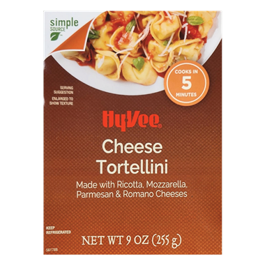 slide 1 of 1, Hy-Vee Cheese Tortellini, 9 oz