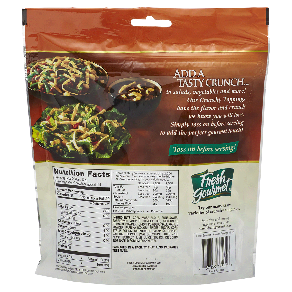 slide 2 of 2, Fresh Gourmet Santa Fe Style Tortilla Strips, 3.5 oz