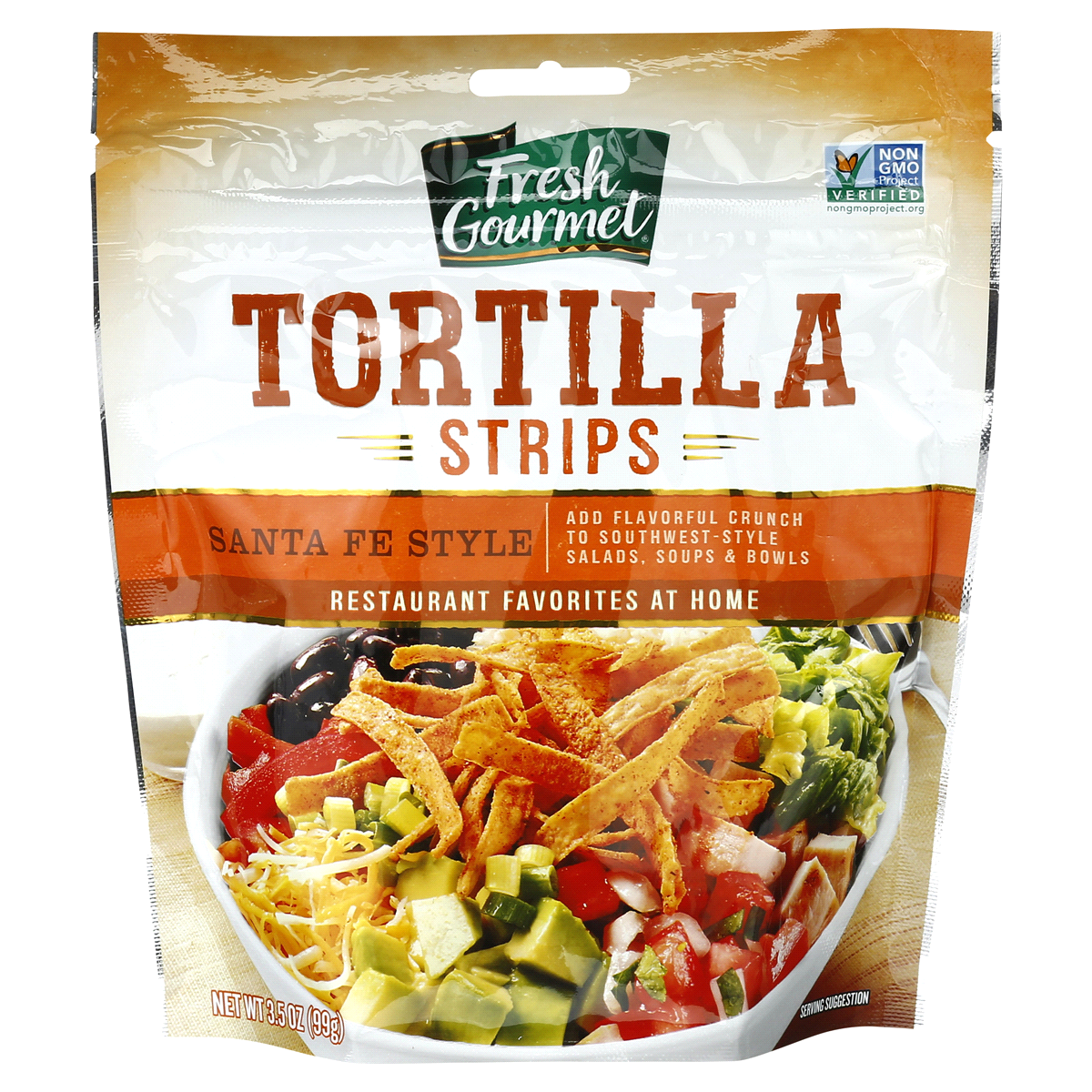 slide 1 of 5, Fresh Gourmet Santa Fe Style Tortilla Strips, 3.5 oz