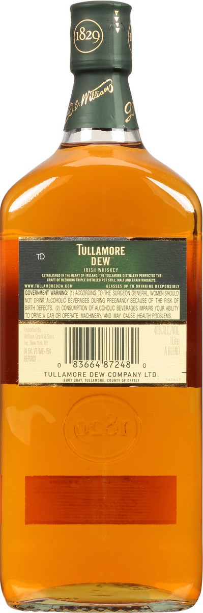 slide 4 of 9, Tullamore DEW Irish Whiskey, Triple Distilled, The Legendary, 1 liter
