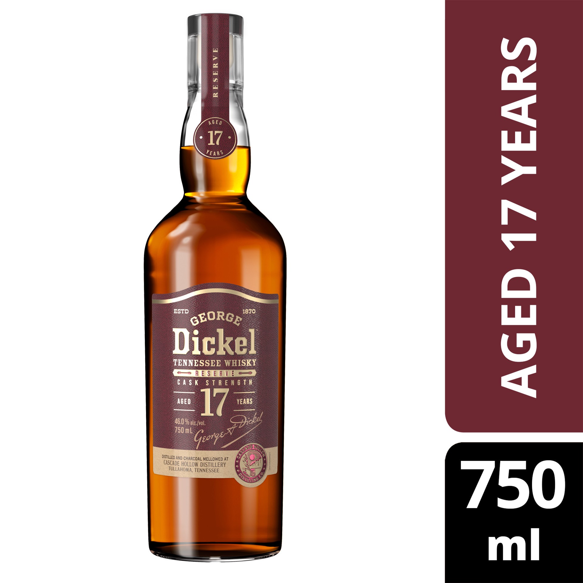 slide 3 of 4, George Dickel 17 Year Old Reserve Tennessee Whisky, 750 mL, 750 ml